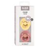BIBS - Latex Cseresznye Játszócumi Krémsárga/Tearózsa (2 db)