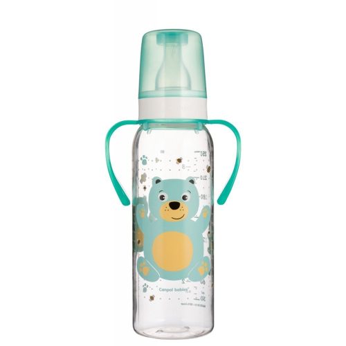 Canpol Töbszínben - Cumisüveg  fogantyúval 250 ml