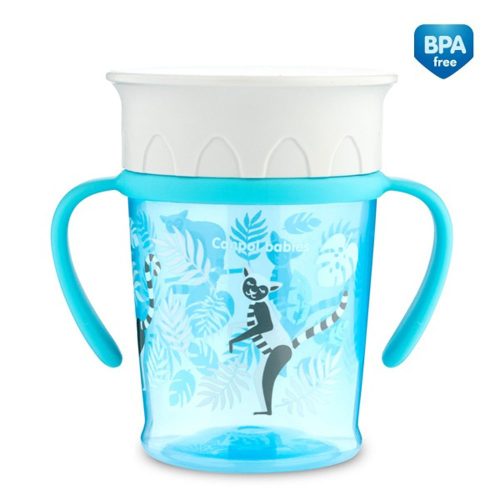 Canpol 56/504 - 270ml Cseppmentes 360° Itatópohár Jungle Türkiz