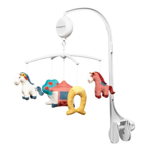 BabyOno 793 - Plüss HORSES Zenélőforgó