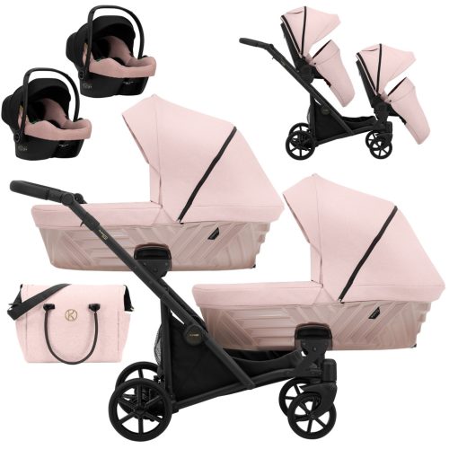 Kunert IVENTO DUO - Smoky Pink Ikerbabakocsi