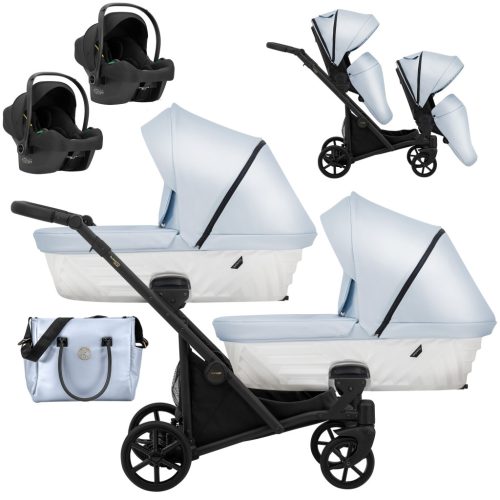 Kunert IVENTO DUO - Eco Baby Blue Metalic Ikerbabakocsi