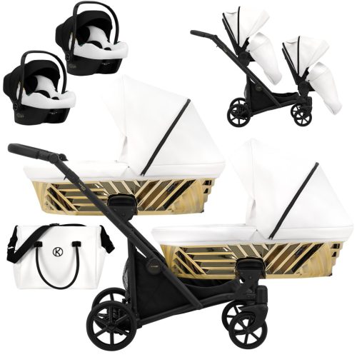 Kunert IVENTO DUO Glam - Eco White Pearl Ikerbabakocsi